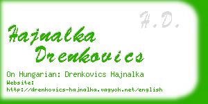 hajnalka drenkovics business card